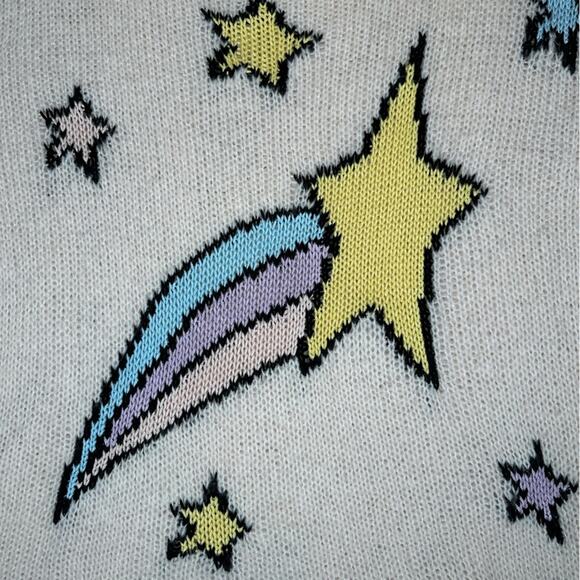 WILDFOX Womens Shooting Star Distressed Pink Knit Lennon Tunic Sweater Size XS - Picture 8 of 8